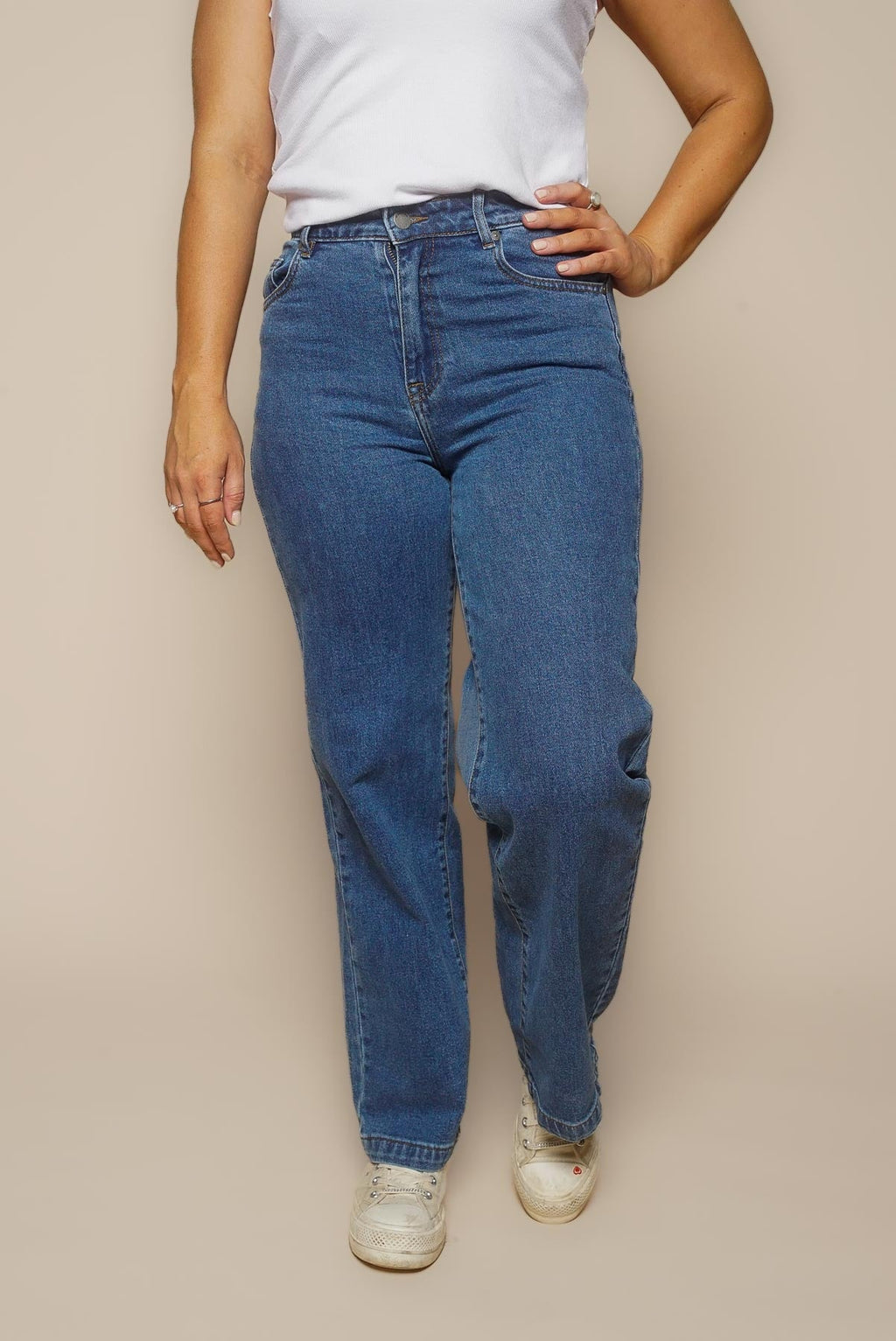 Jacqui Wide Leg Jeans in Heritage Blue - All About Eve