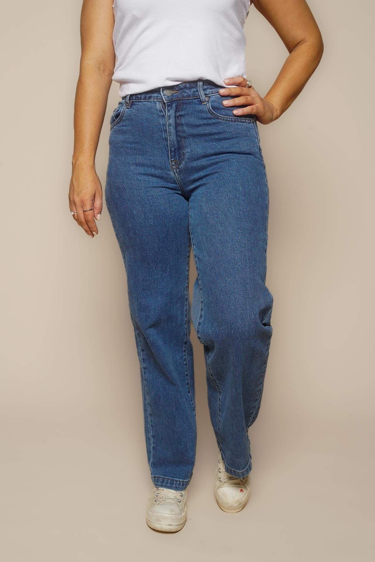Jacqui Wide Leg Jeans in Heritage Blue - All About Eve