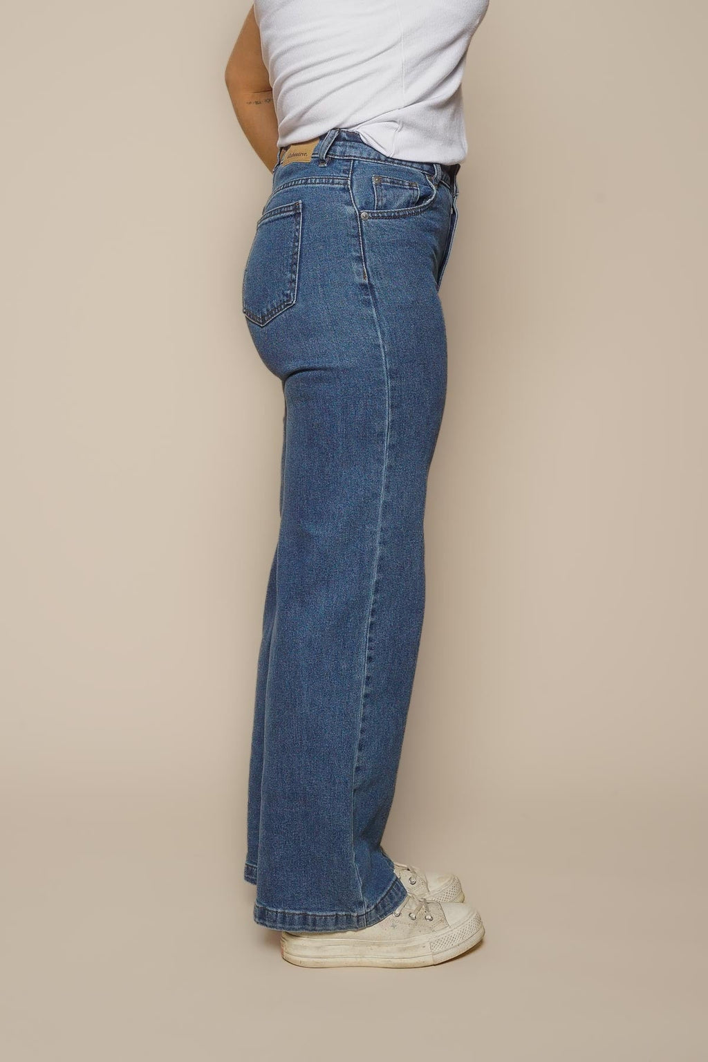 Jacqui Wide Leg Jeans in Heritage Blue - All About Eve