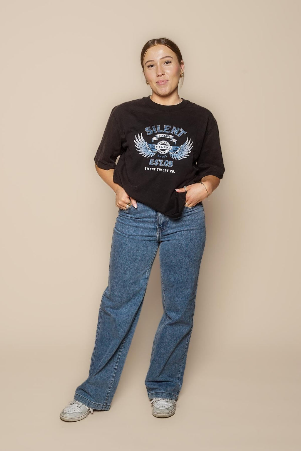 Jacqui Wide Leg Jeans in Light Blue - All About Eve
