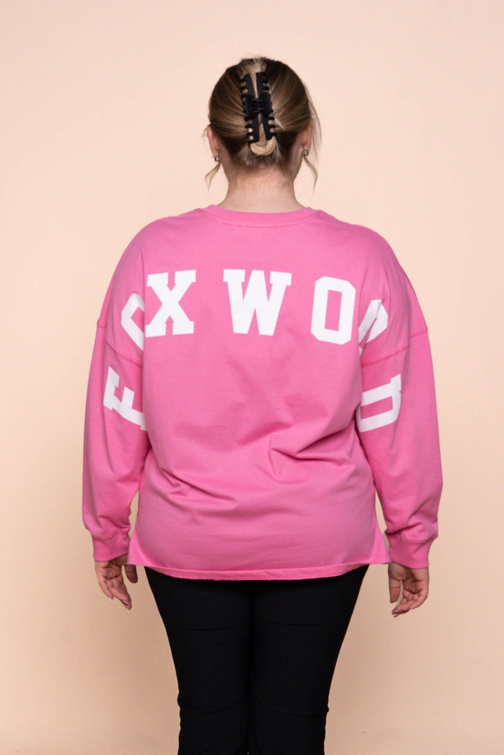 Interval Long Sleeve Top in Bubblegum Pink/White - Foxwood