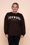 Interval Long Sleeve Top in Coffee Bean/Vintage White - Foxwood
