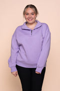 College Zip Crew in Lavender - Foxwood