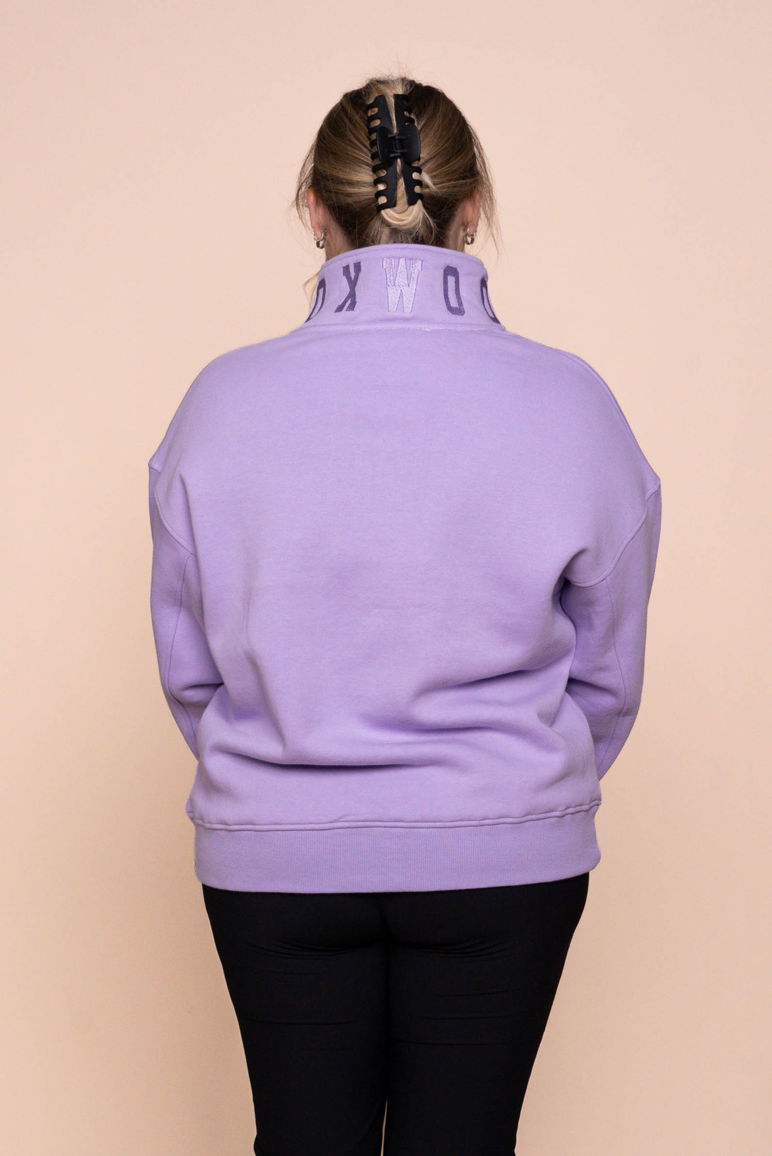 College Zip Crew in Lavender - Foxwood