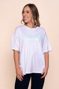 Interval Tee in White/Mint - Foxwood