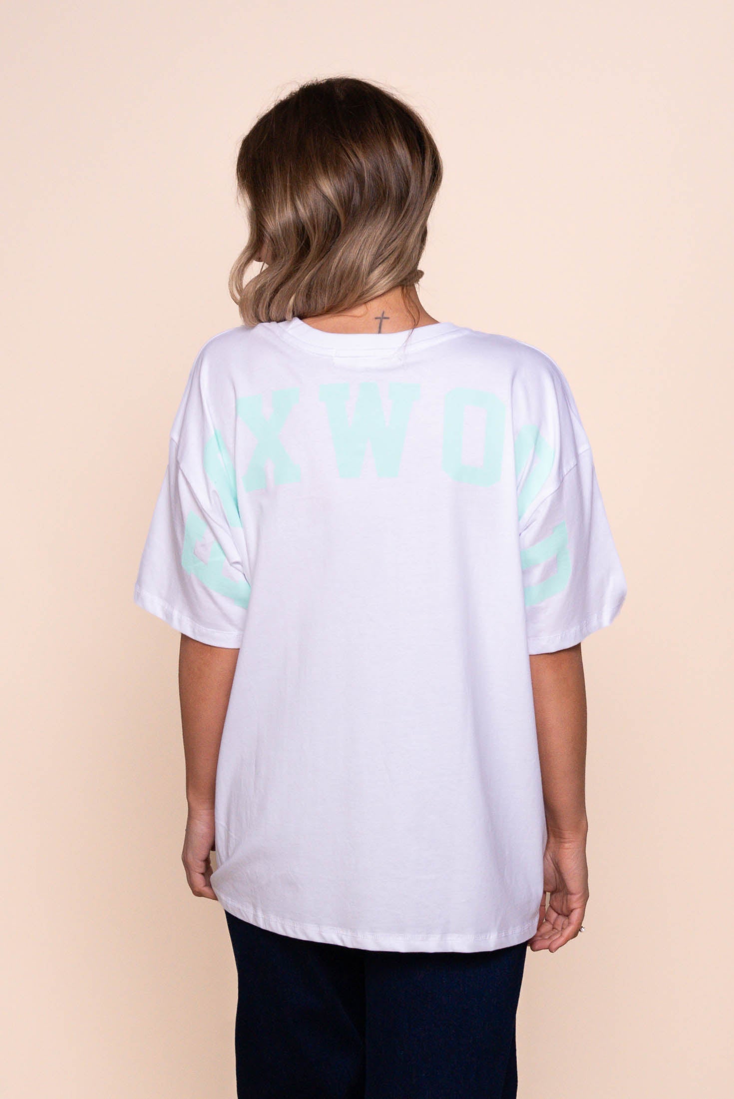 Interval Tee in White/Mint - Foxwood