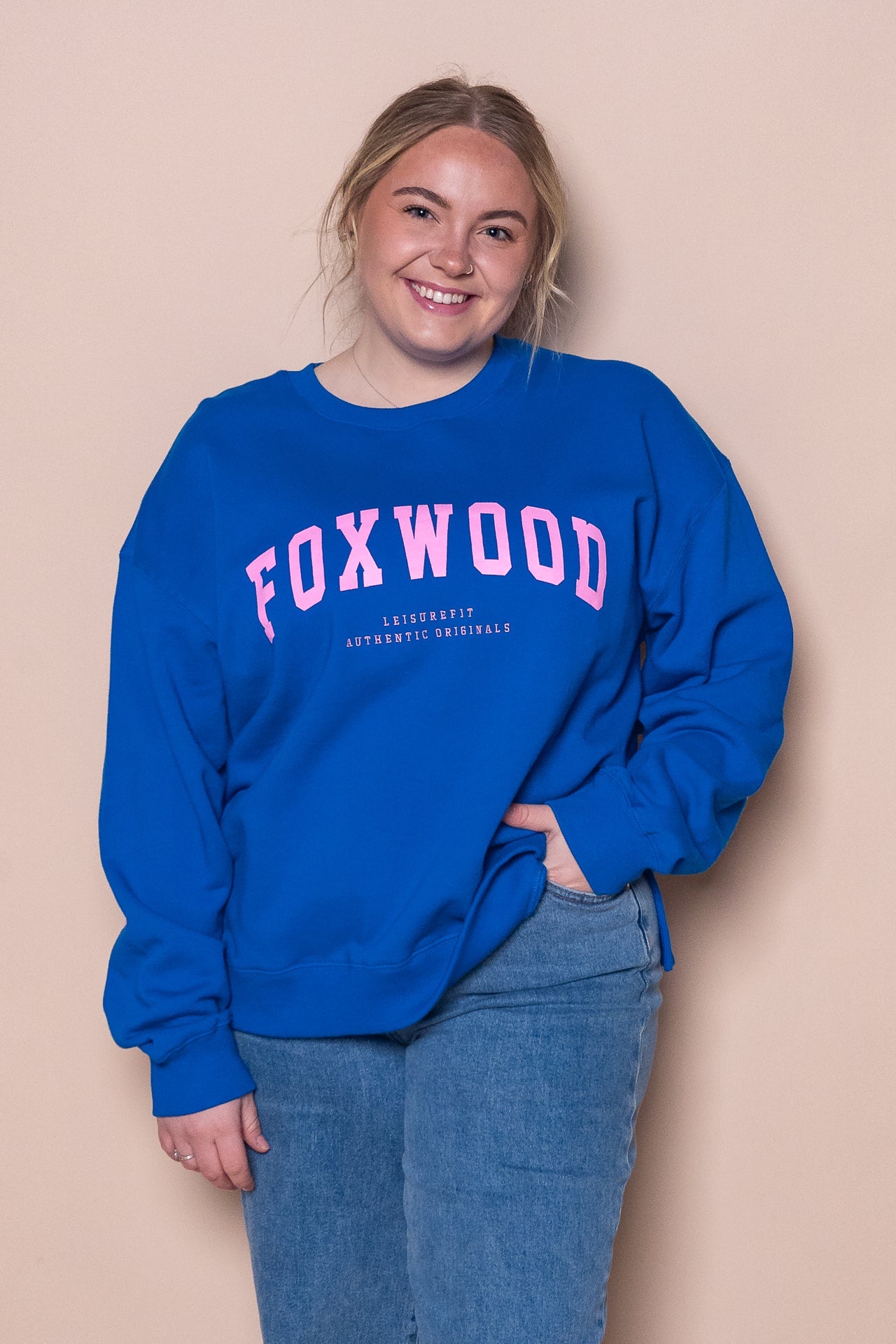 Interval Crew in Cobalt/Neon Pink - Foxwood