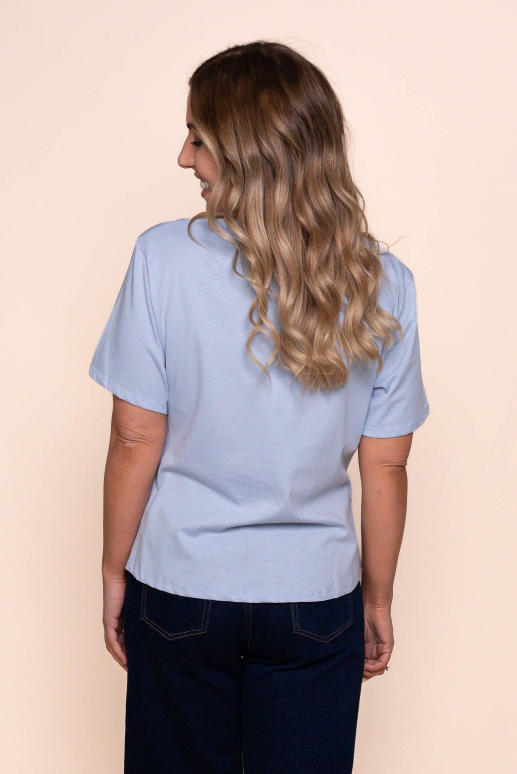 Greta Top in Light Blue