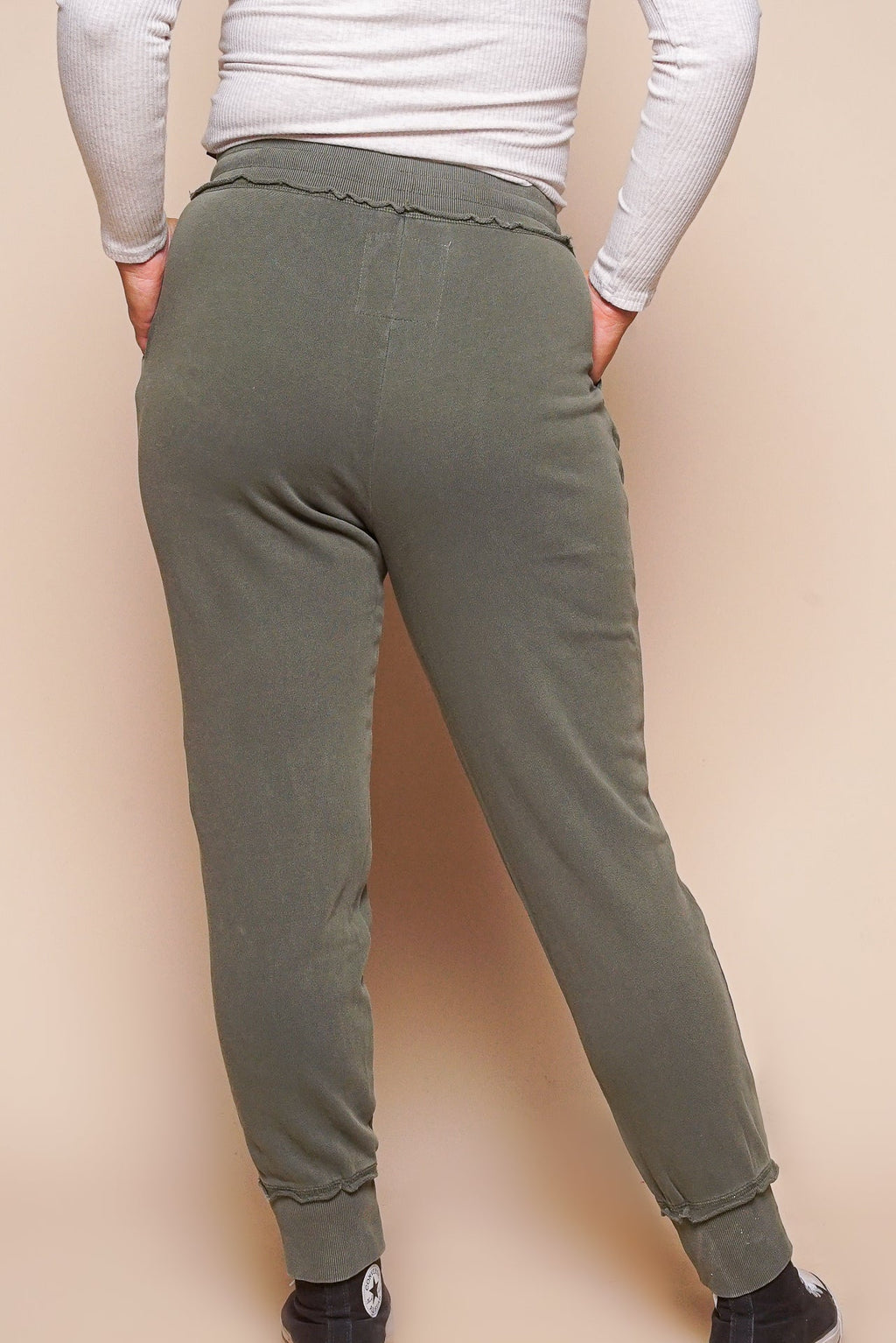 Simplified Track Pants in Khaki - Foxwood
