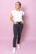 Juliette Joggers in Washed Black - Foxwood