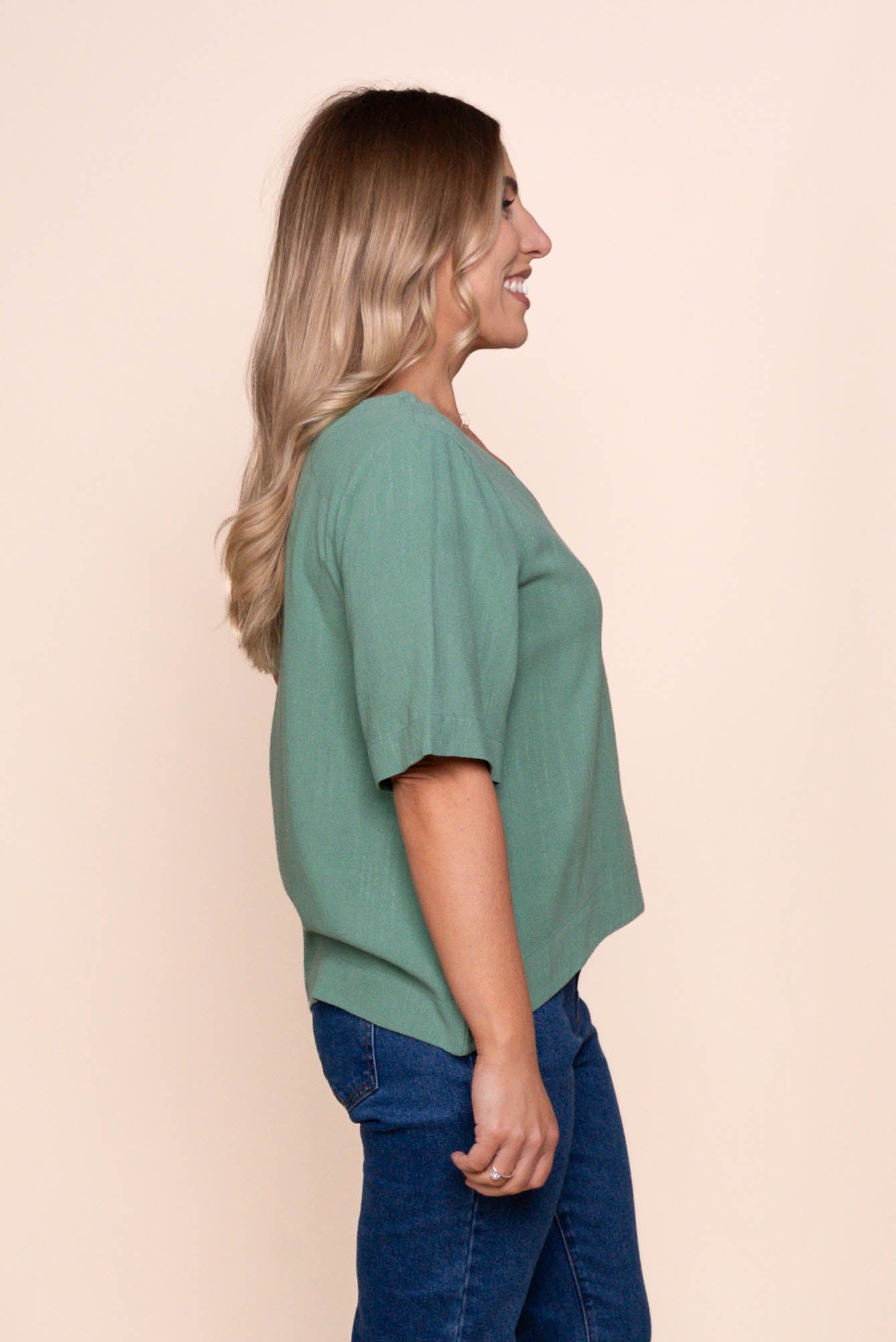 Harper S/S Top in Sage