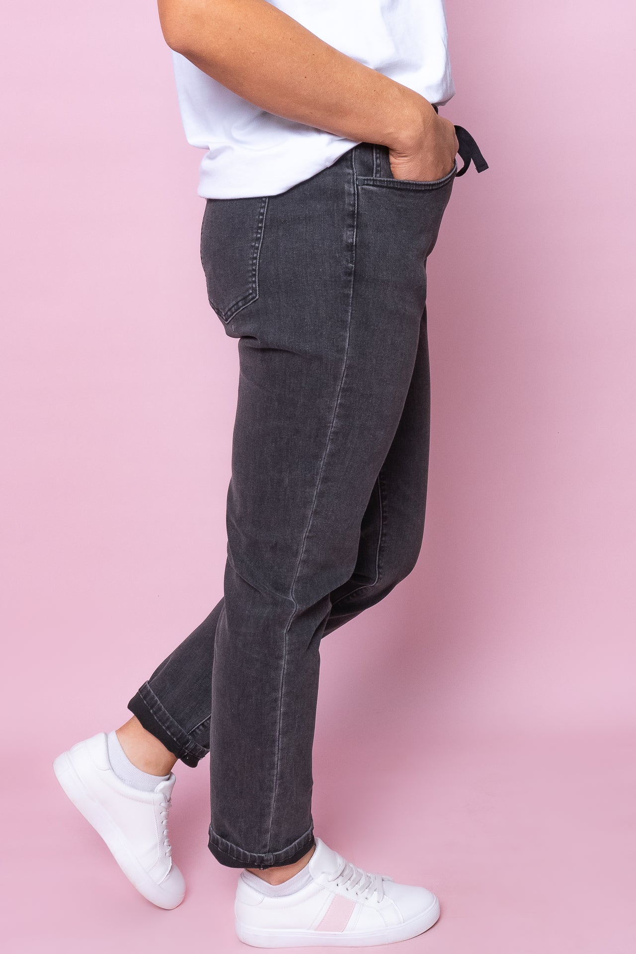 Juliette Joggers in Washed Black - Foxwood