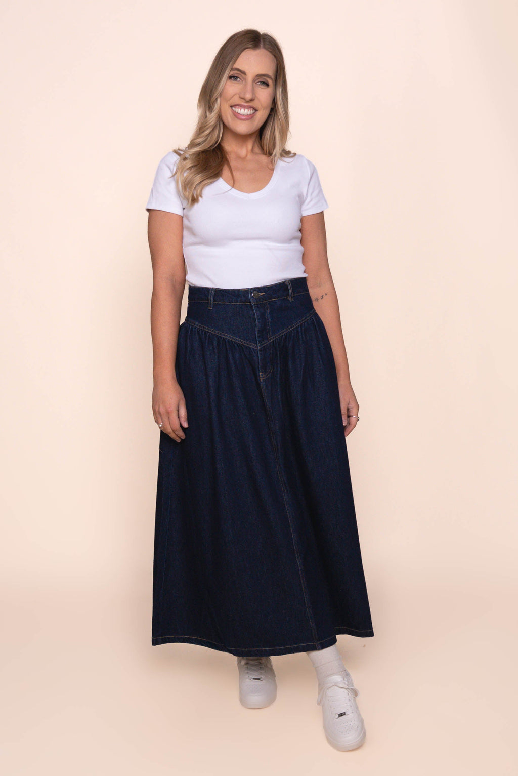 Arlo Maxi Skirt in Indigo - All About Eve