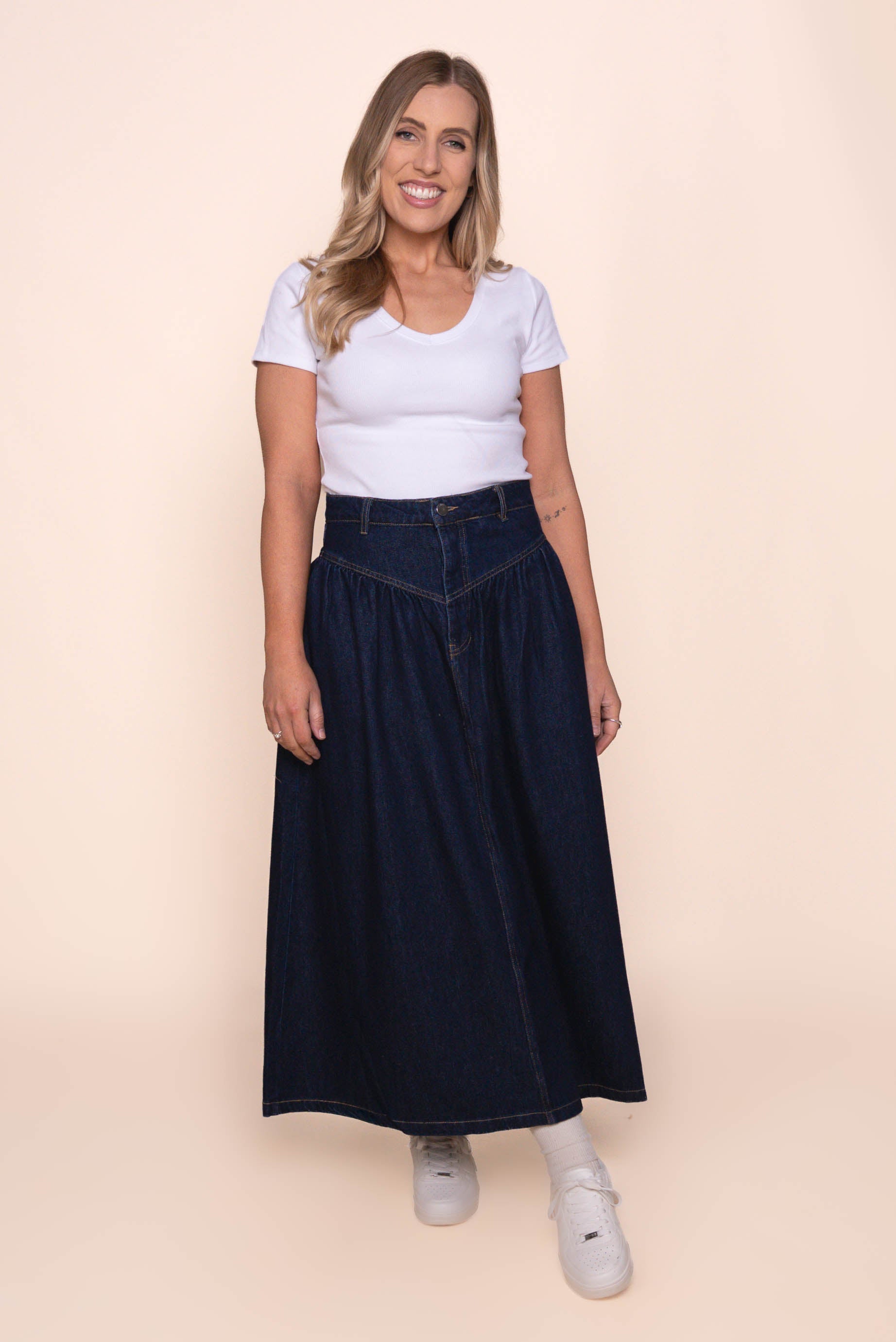 Arlo Maxi Skirt in Indigo - All About Eve