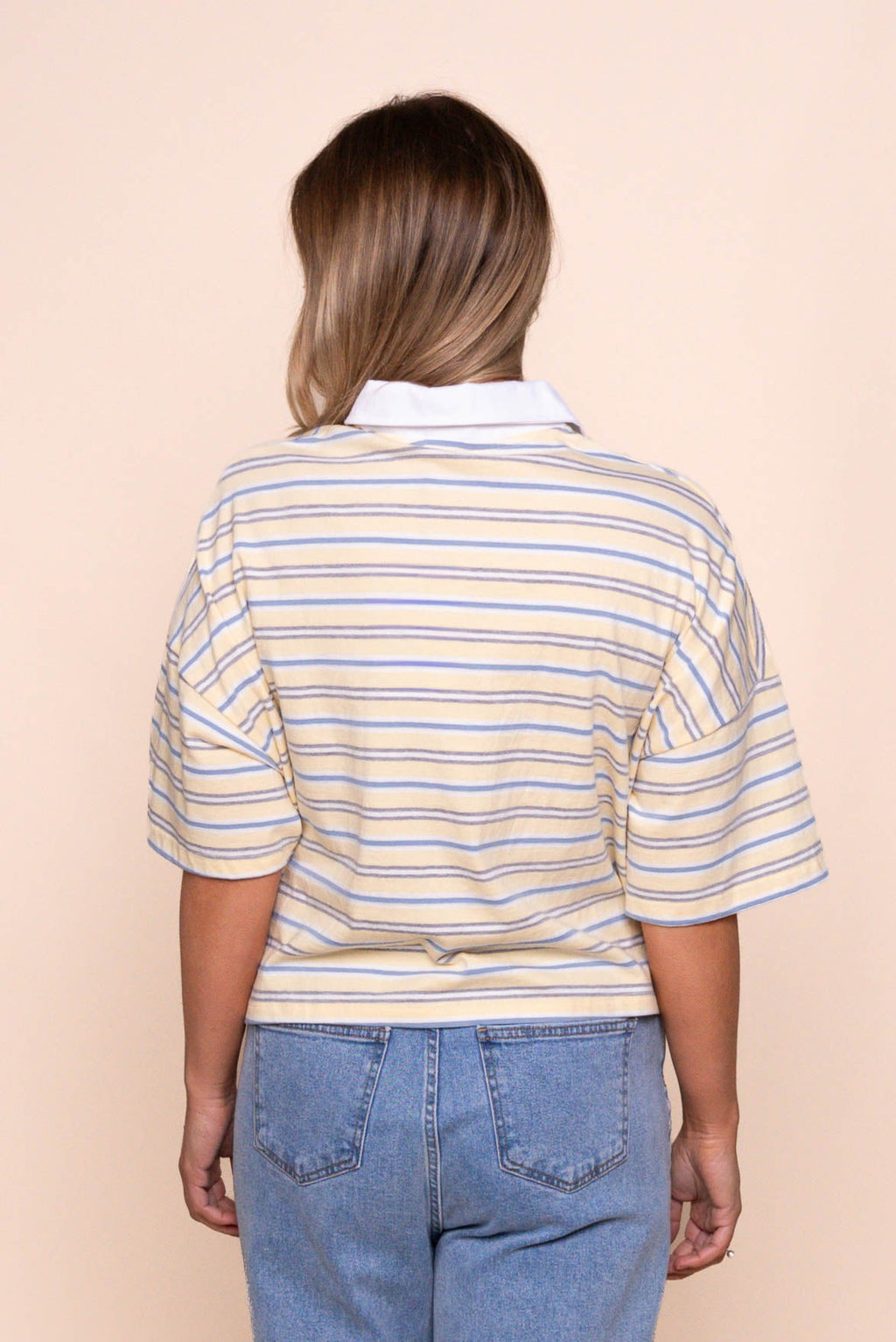 Junie Stripe Rugby Tee in Yellow - All About Eve