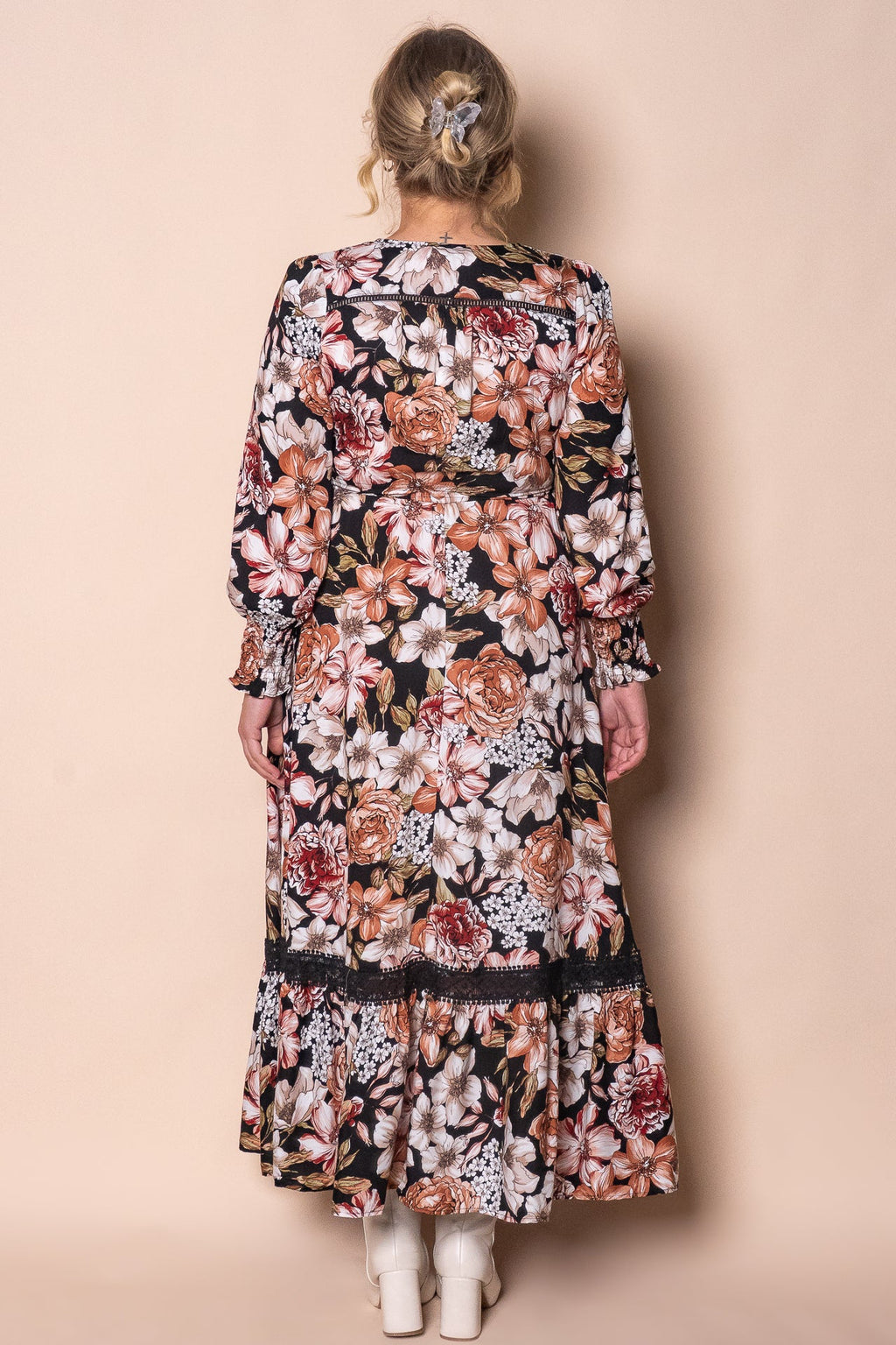 Arabella Maxi Dress in Black Multi