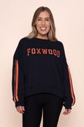 Elevated Sunday Crew in Navy/Orange - Foxwood