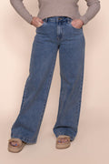 Jacqui Wide Leg Petite Jeans in Light Blue - All About Eve