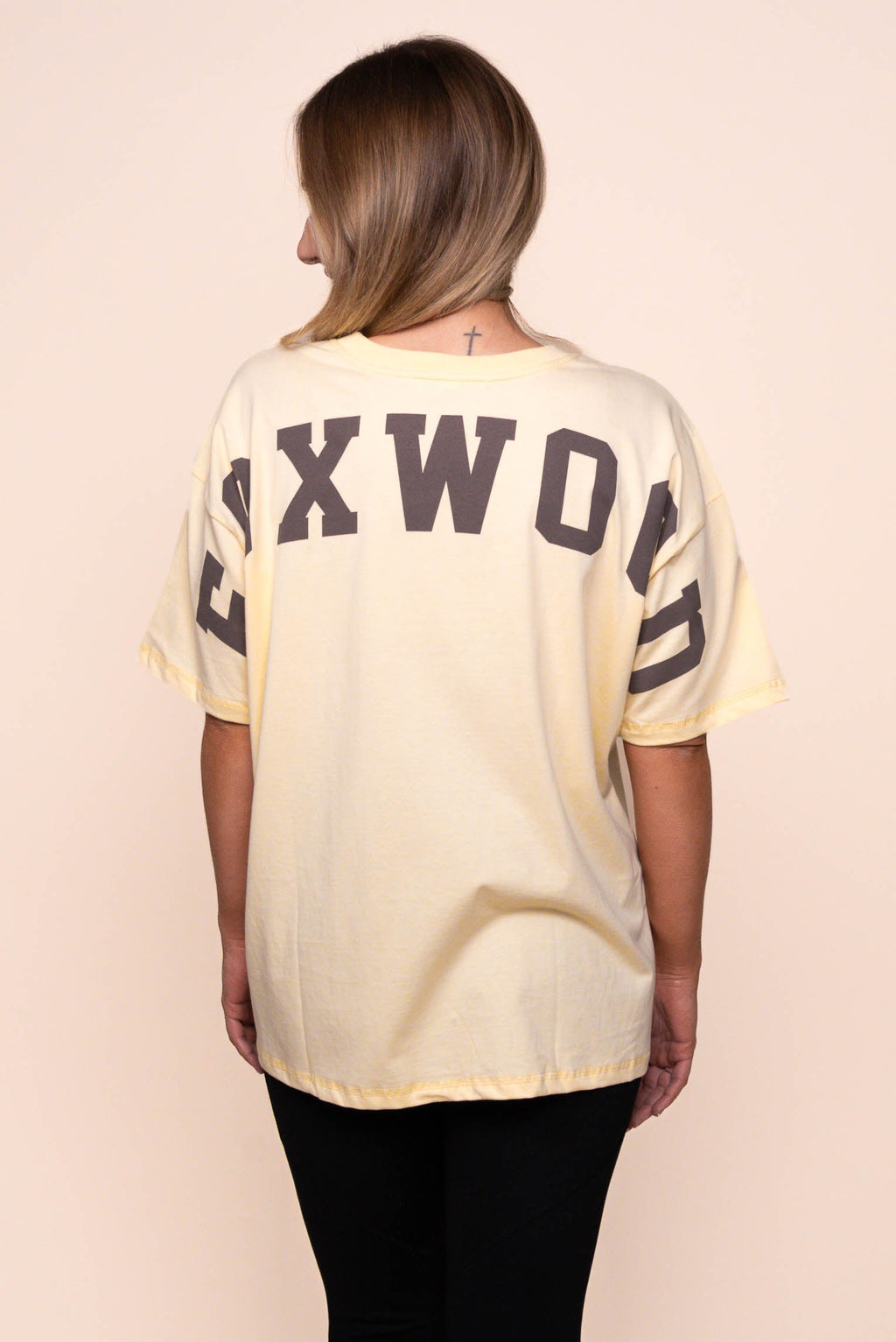 Interval Tee in Butter Cream/Choc - Foxwood