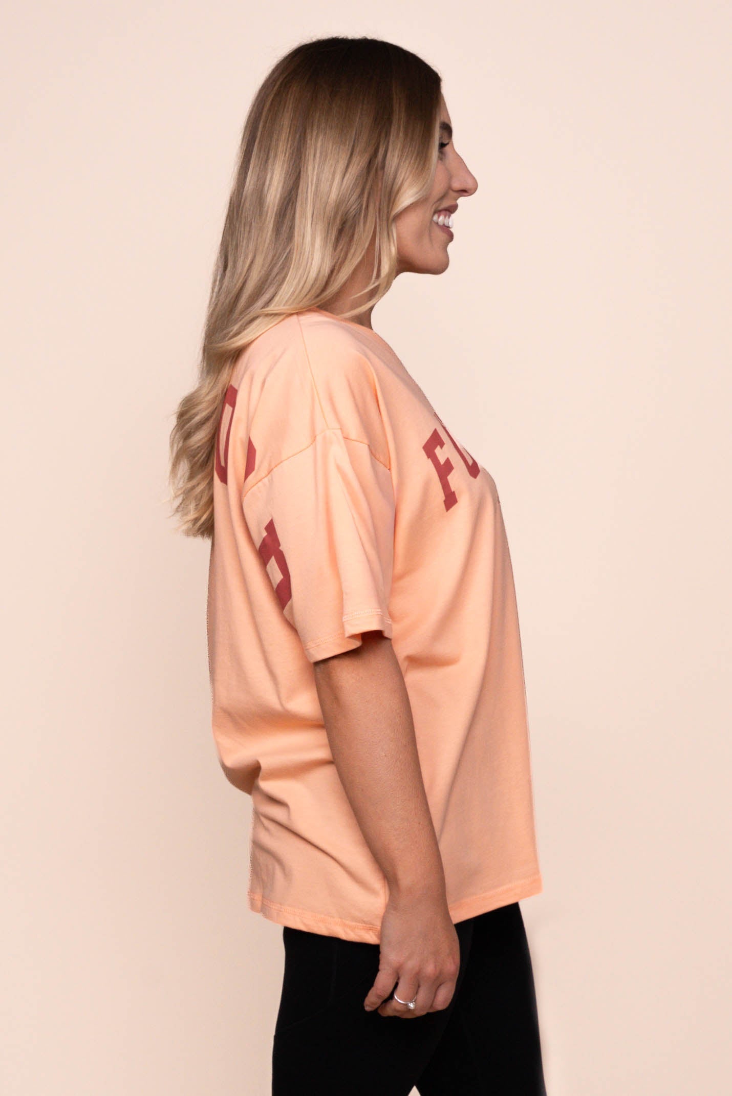 Interval Tee in Neon Peach/Rust - Foxwood