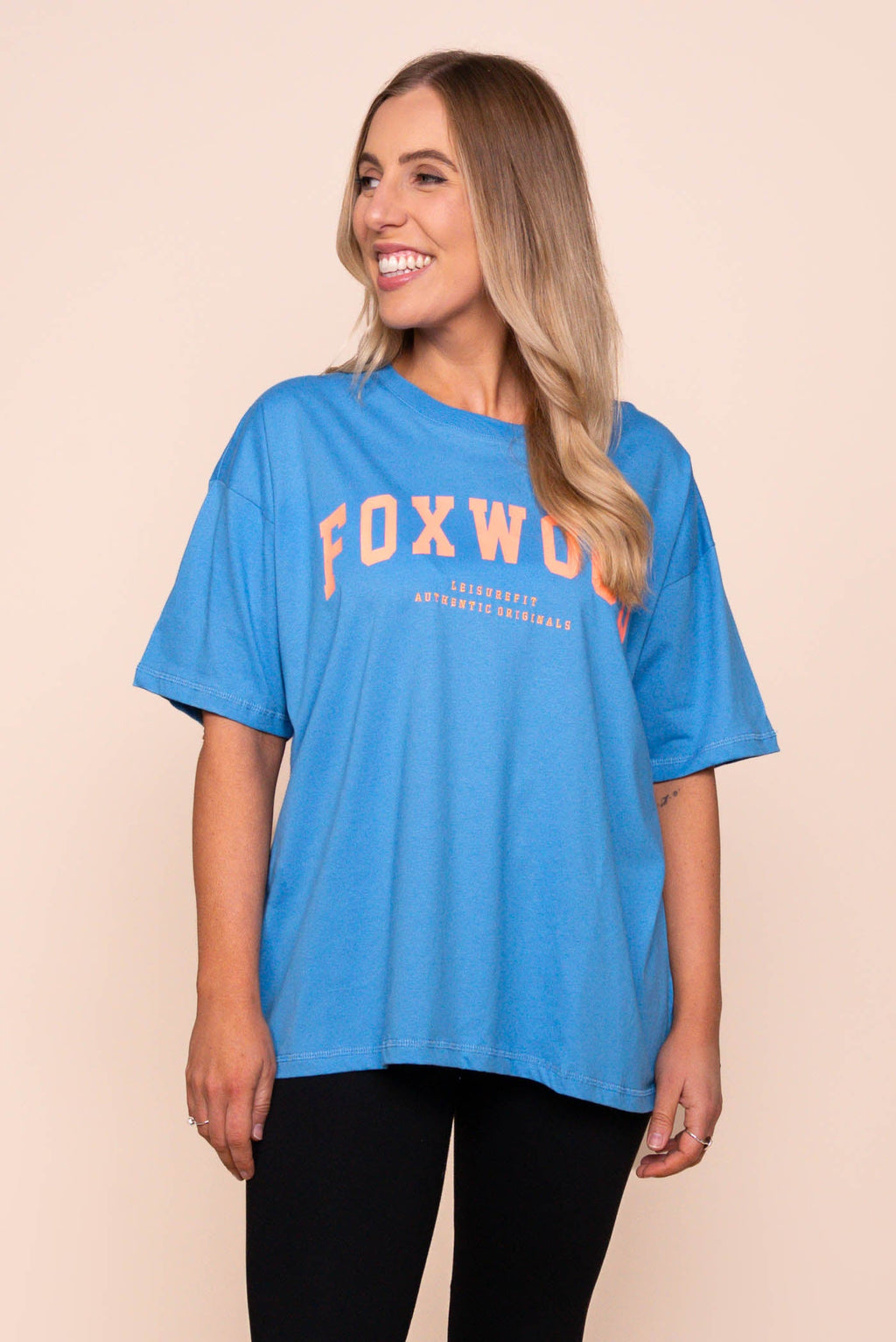Interval Tee in Bright Blue/Orange - Foxwood