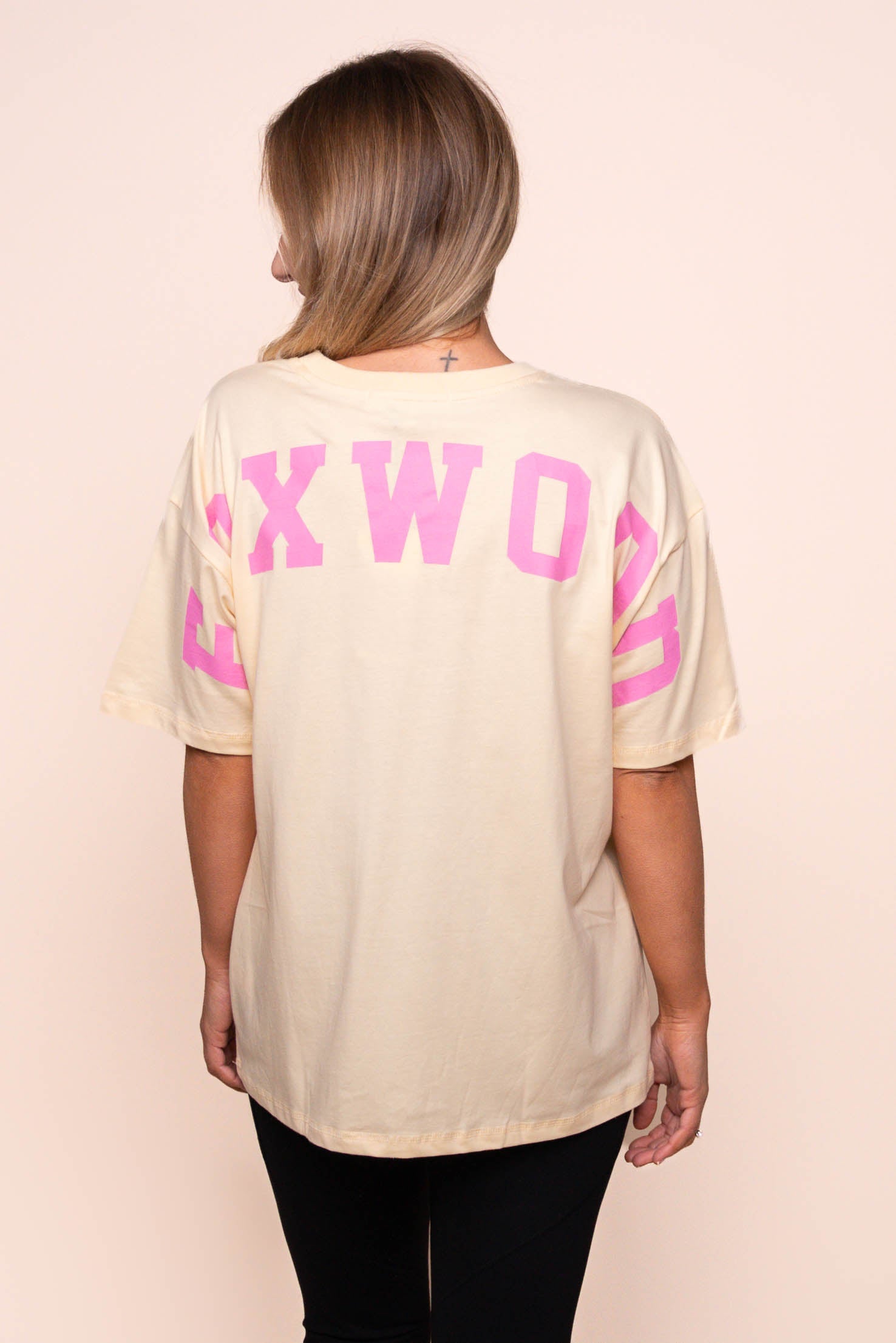 Interval Tee in Pale Lemon/Pink - Foxwood