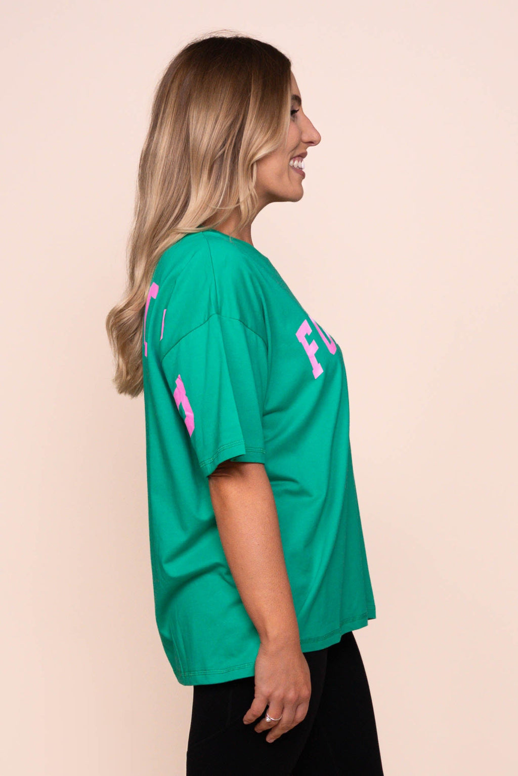 Interval Tee in Bright Green/Pink  - Foxwood
