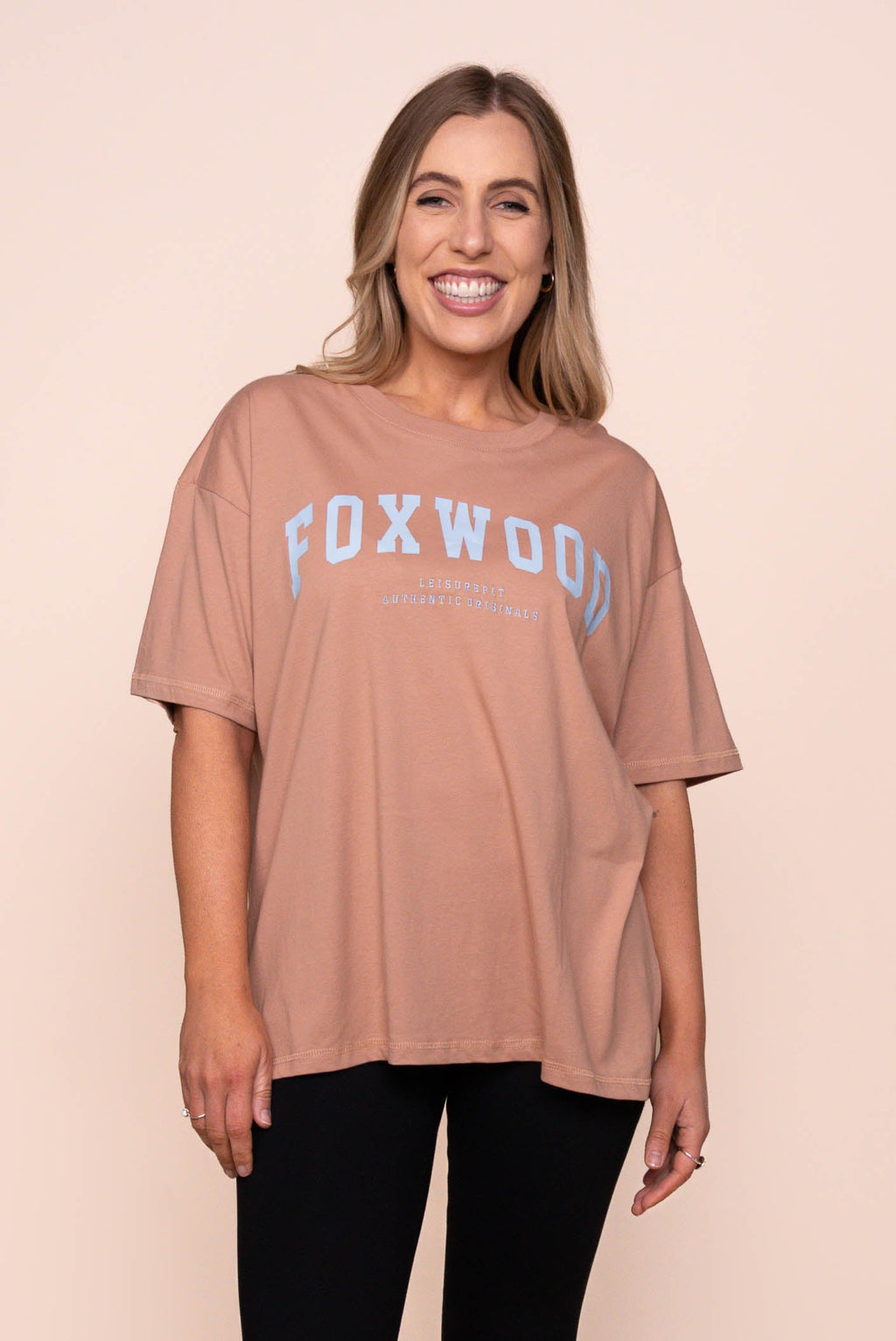 Interval Tee in Tan/Light Blue  - Foxwood
