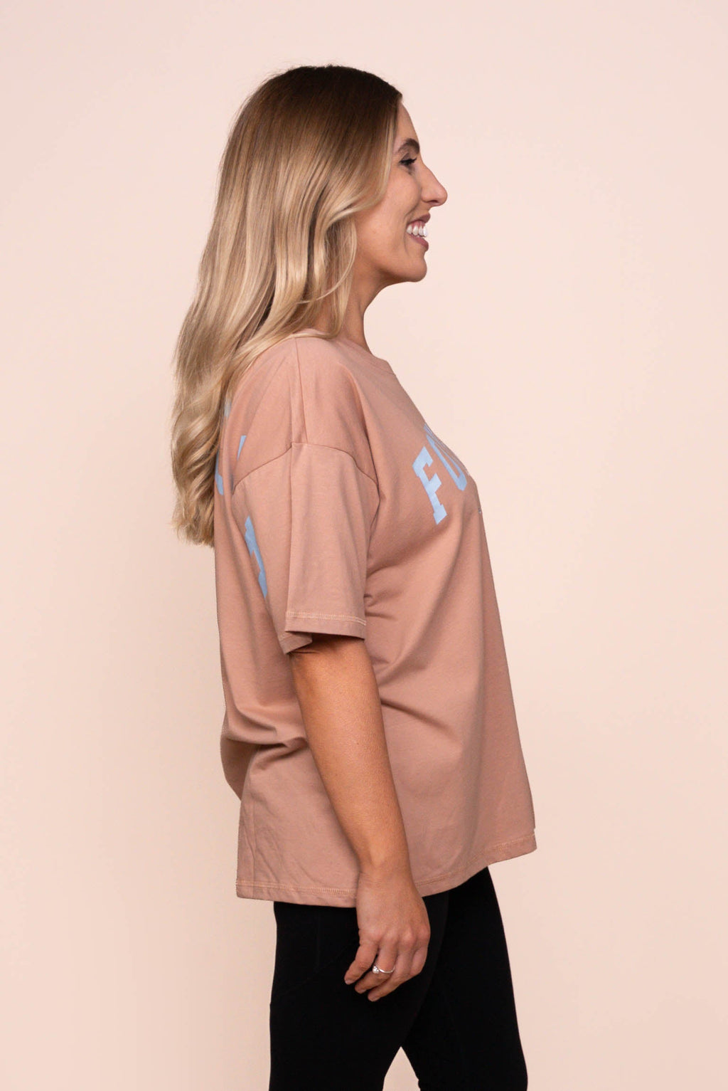 Interval Tee in Tan/Light Blue  - Foxwood