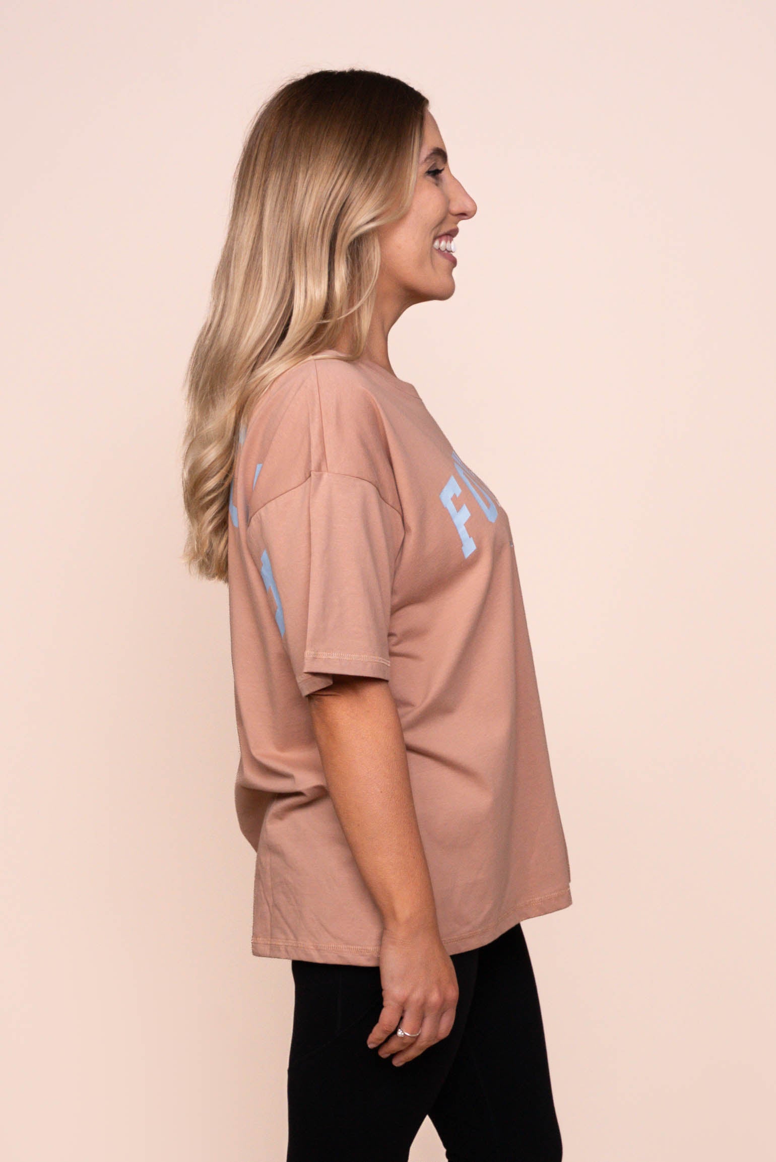 Interval Tee in Tan/Light Blue  - Foxwood