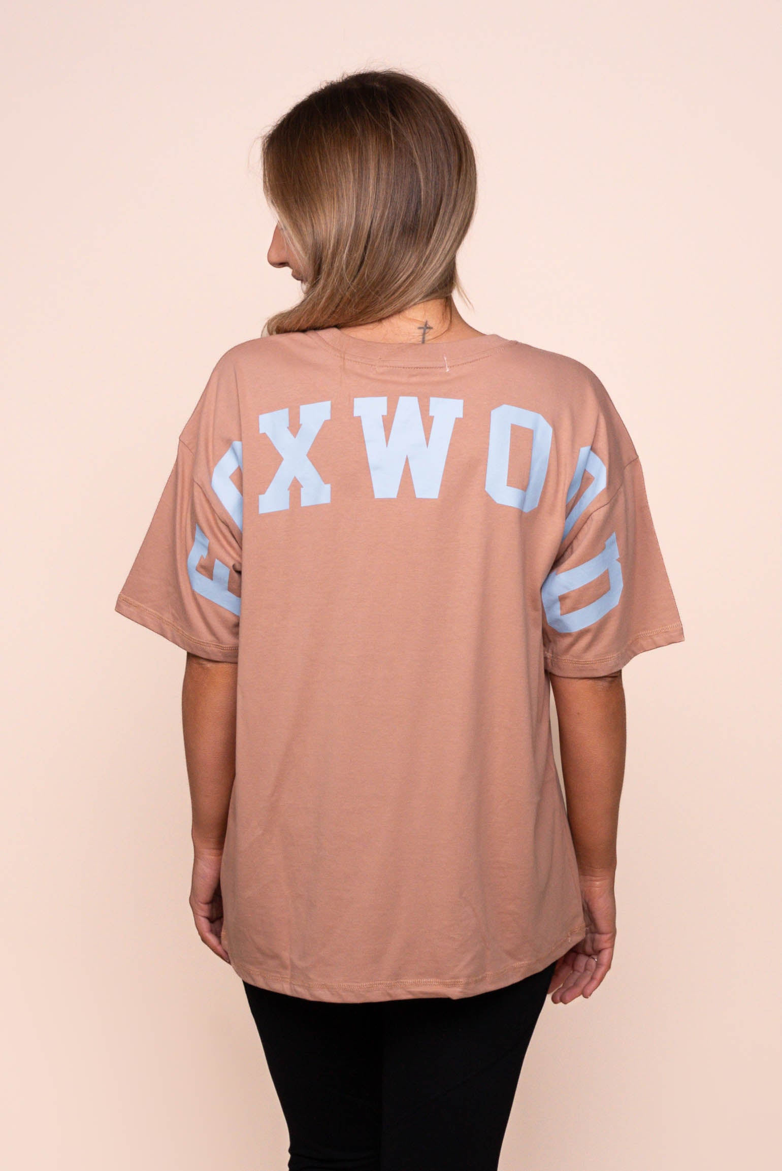 Interval Tee in Tan/Light Blue  - Foxwood