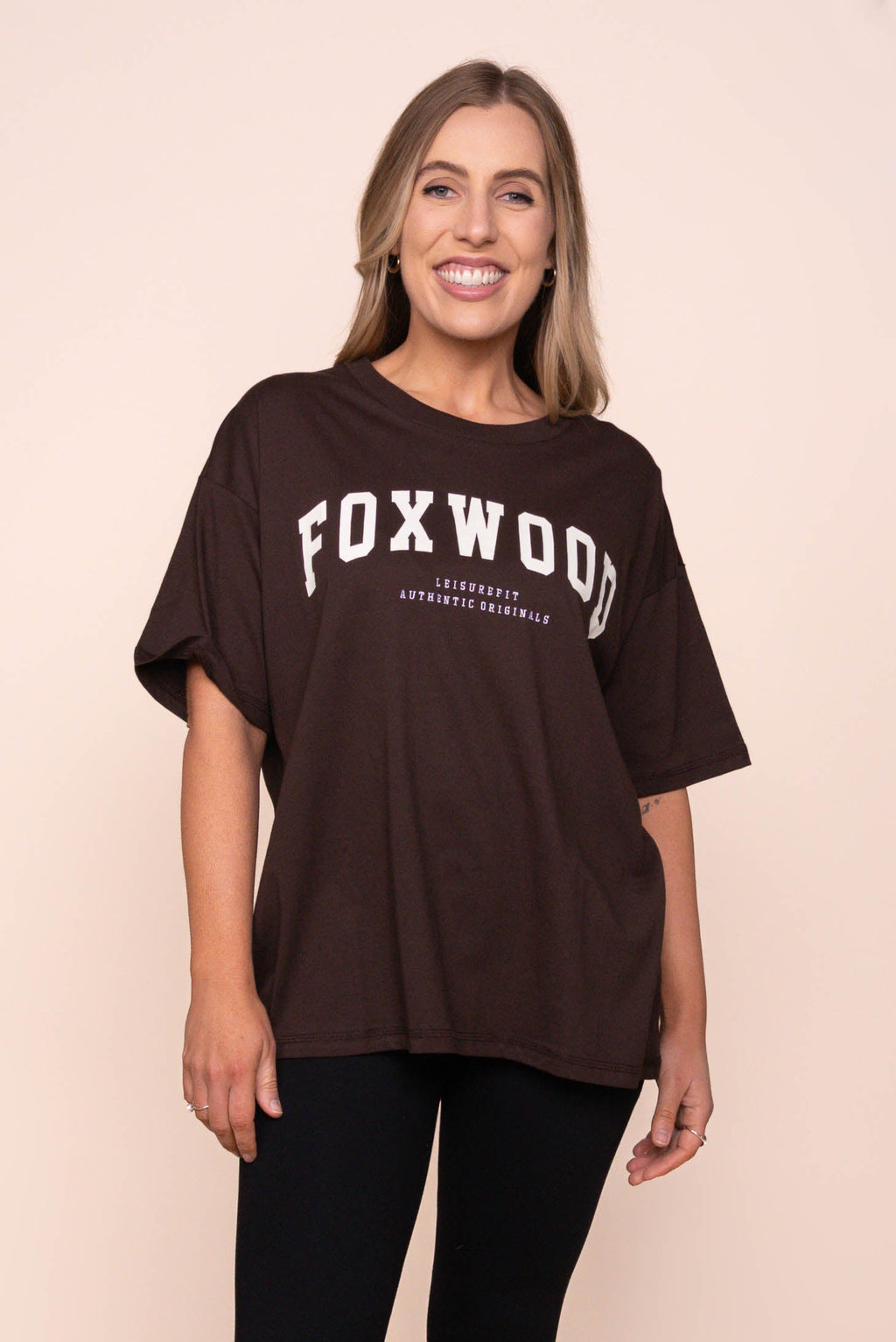 Interval Tee in Coffee Bean/Vintage White - Foxwood