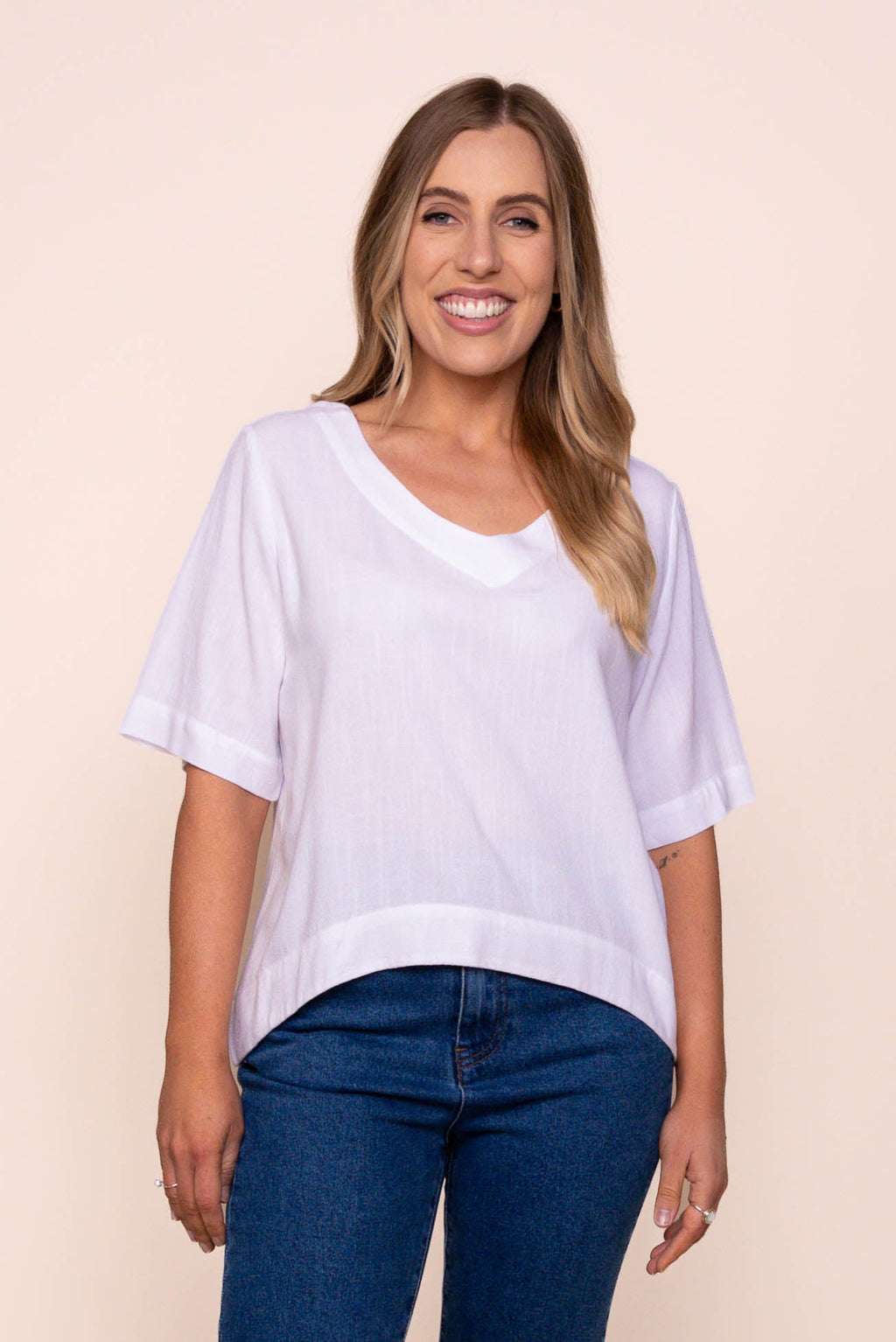 Harper S/S Top in White