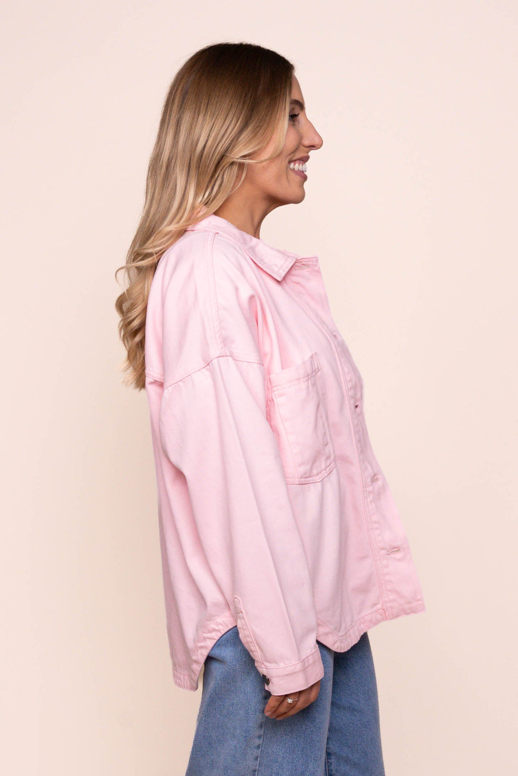 Dale Shacket in Pink - All About Eve