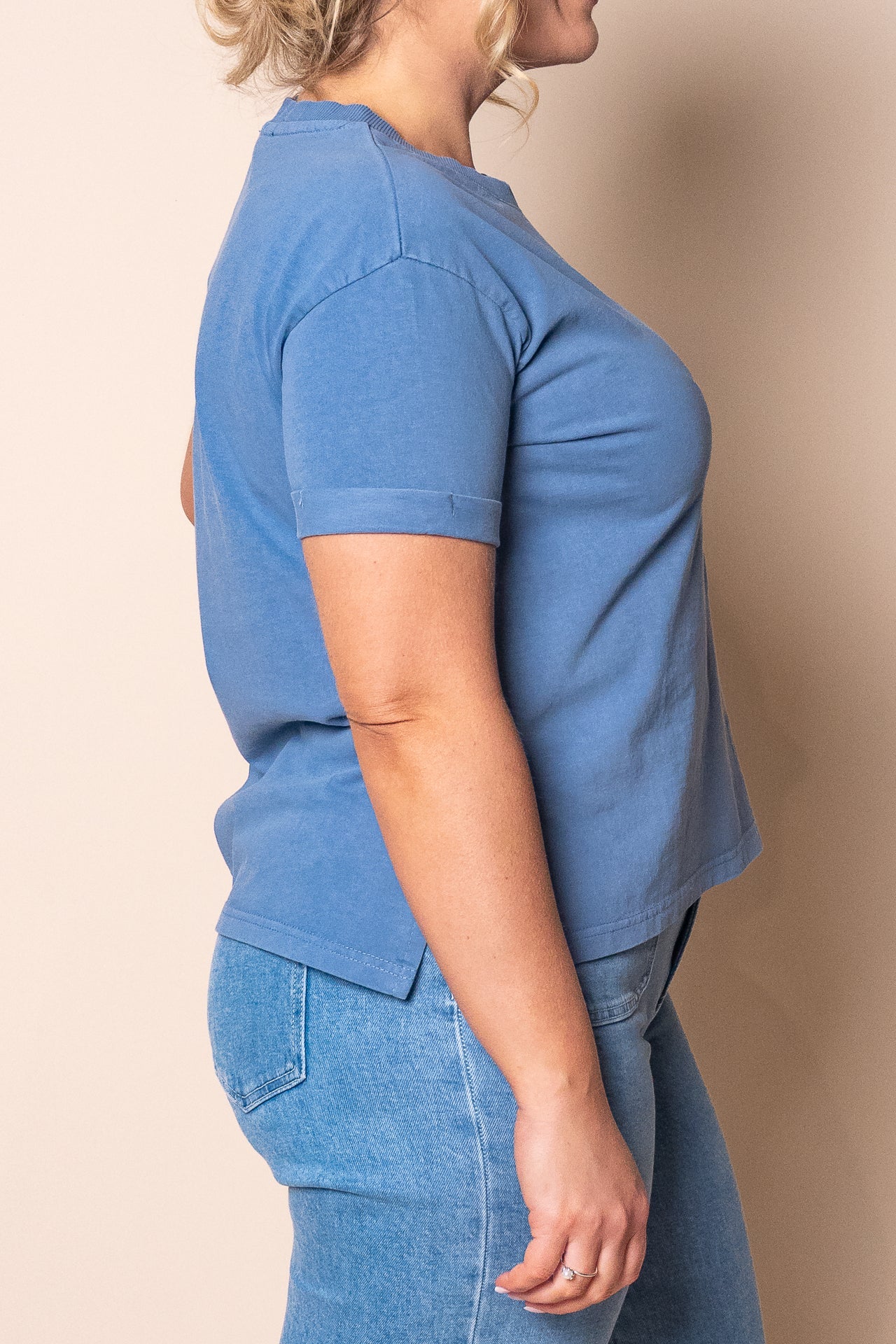 AAE Washed Tee in Denim - All About Eve