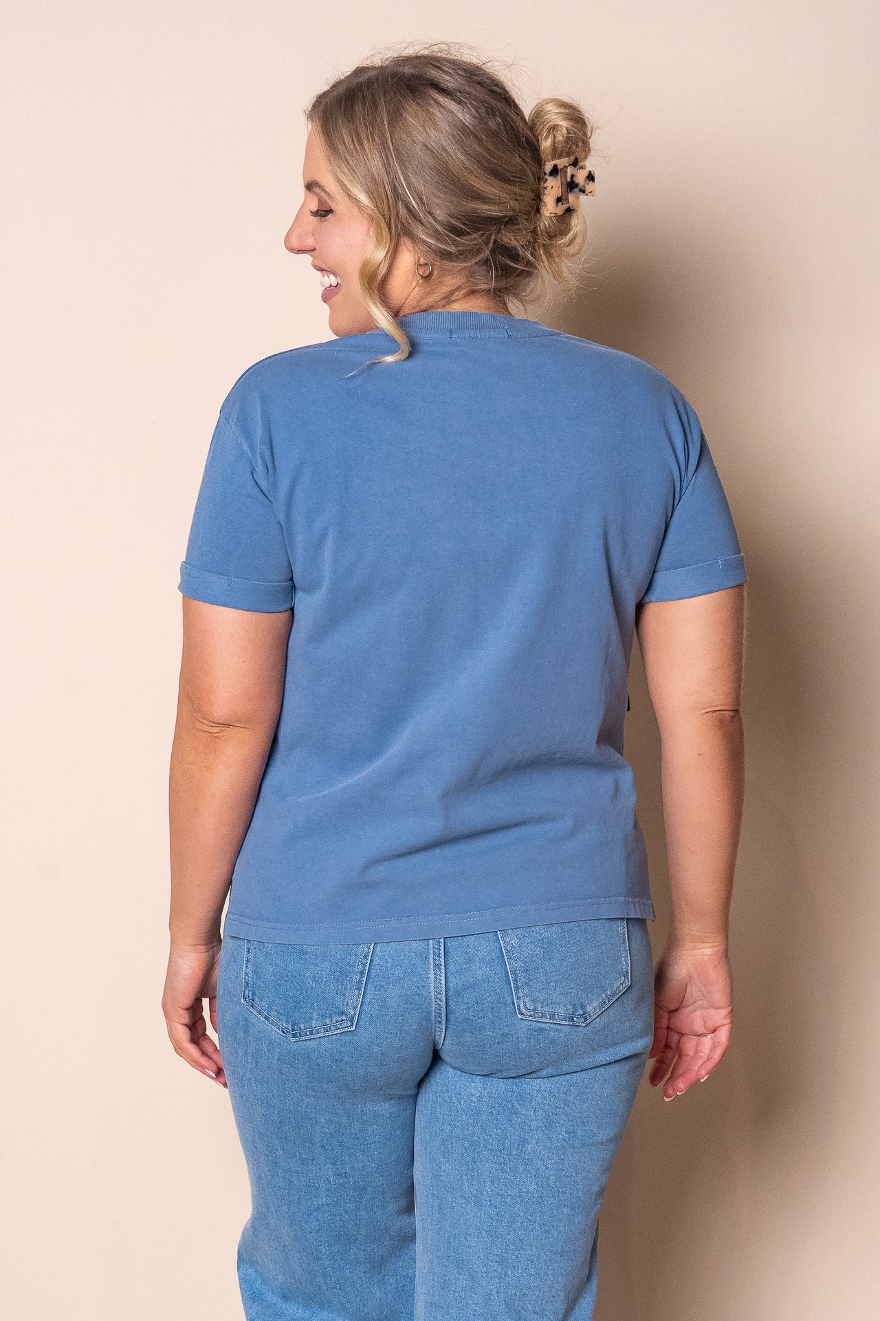 AAE Washed Tee in Denim - All About Eve