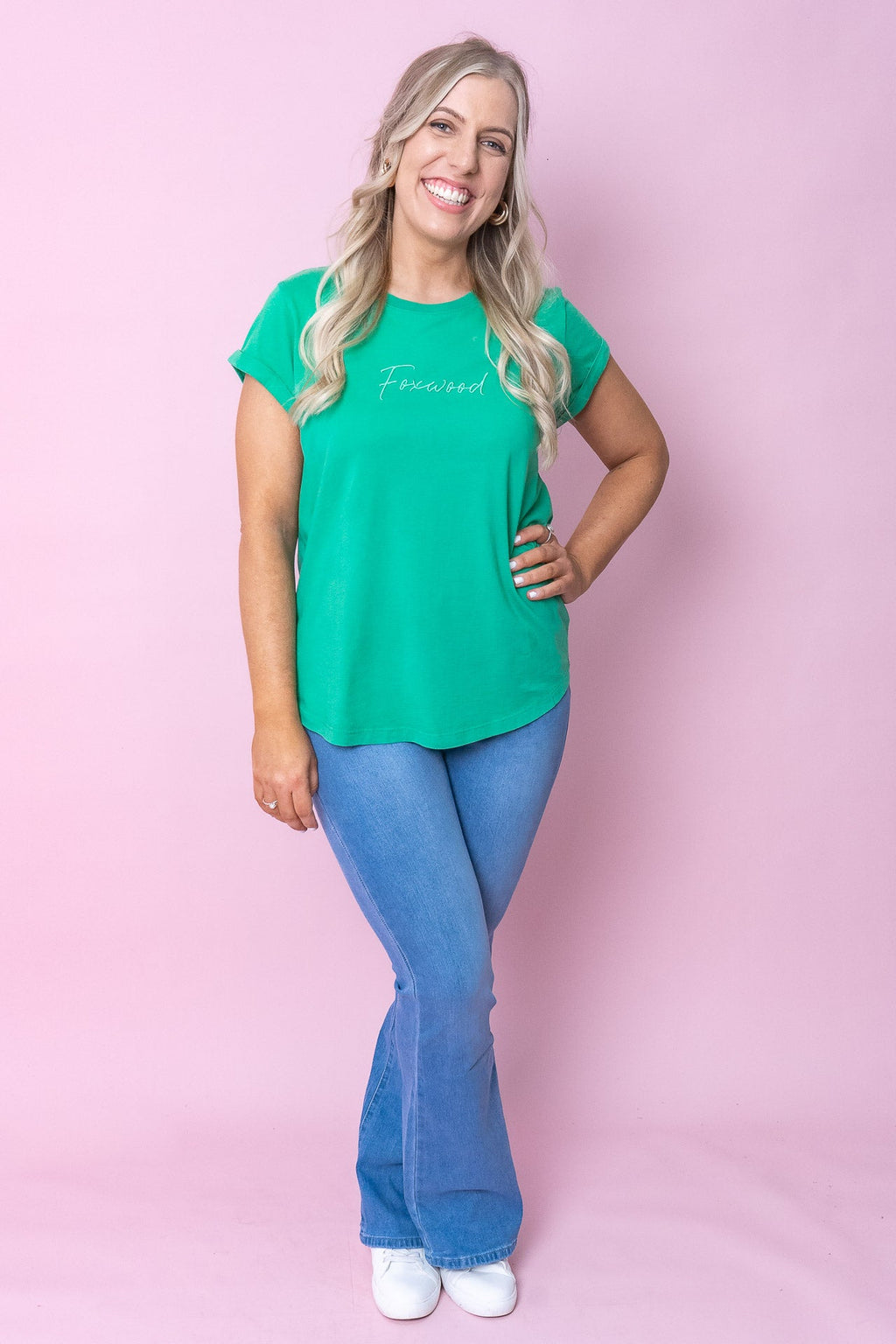 Signature Tee in Green - Foxwood