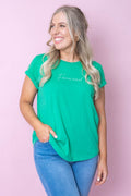 Signature Tee in Green - Foxwood