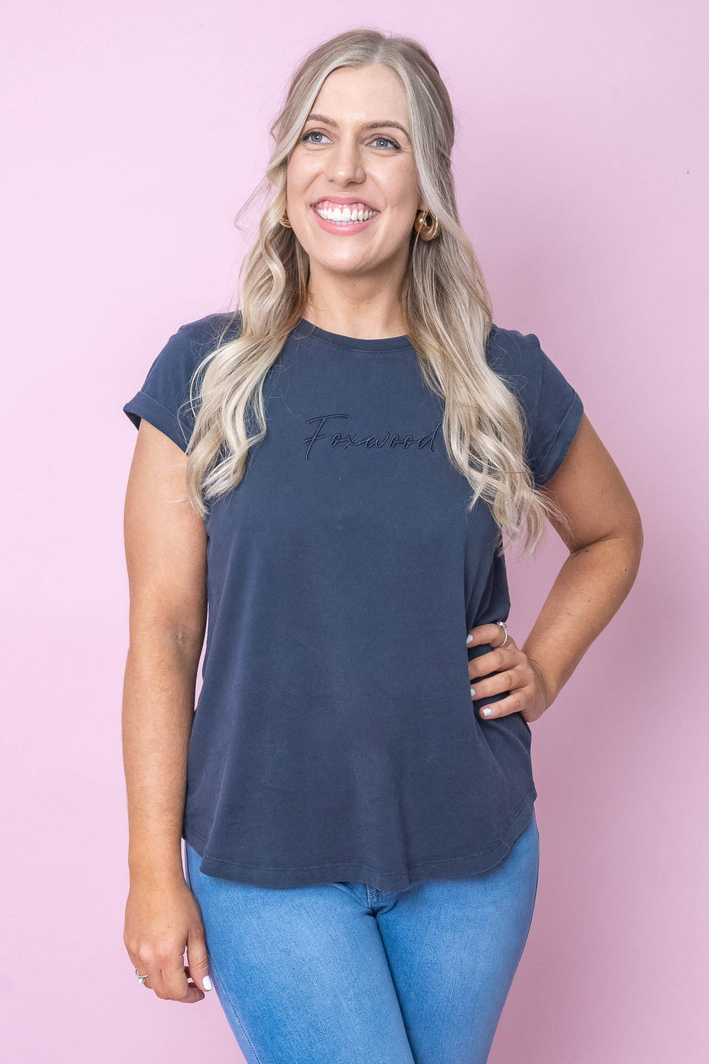 Signature Tee in Navy - Foxwood