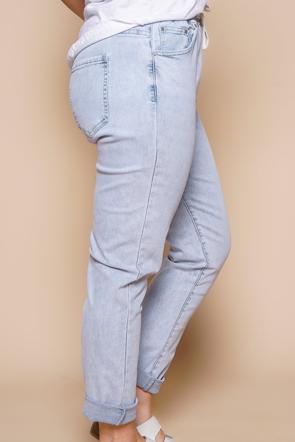 Juliette Joggers in Vintage Pale Blue - Foxwood