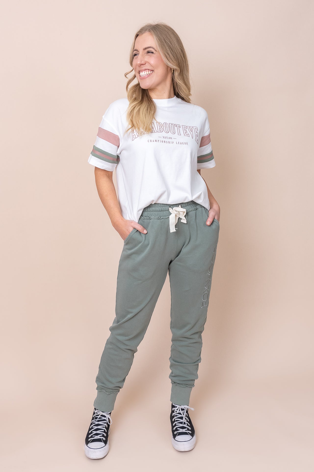 Simplified Track Pants in Sage - Foxwood