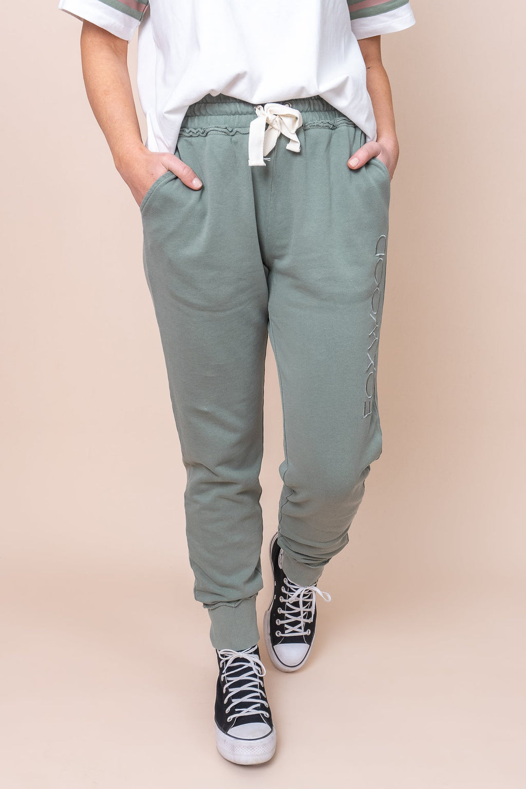 Simplified Track Pants in Sage - Foxwood
