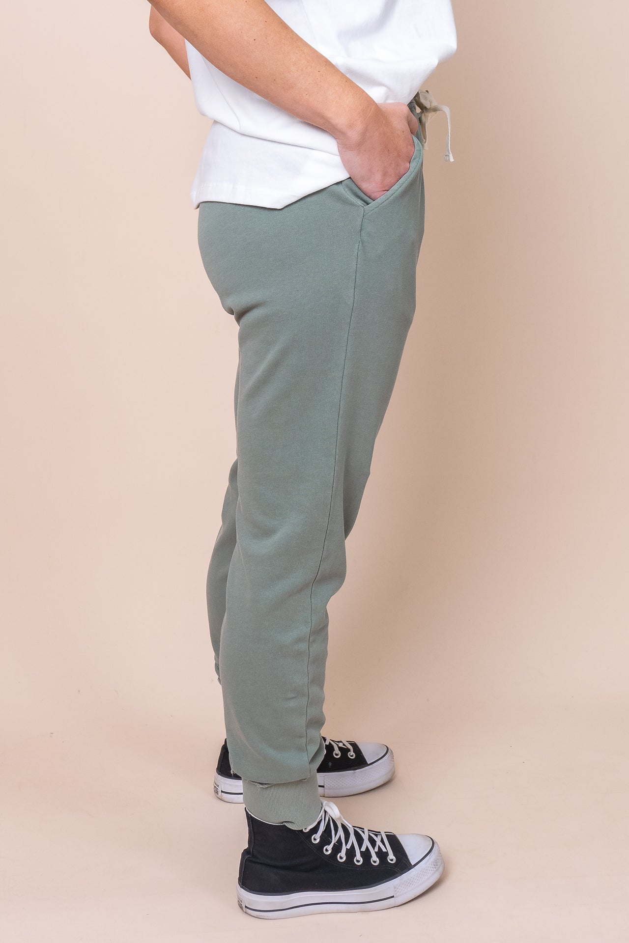 Simplified Track Pants in Sage - Foxwood