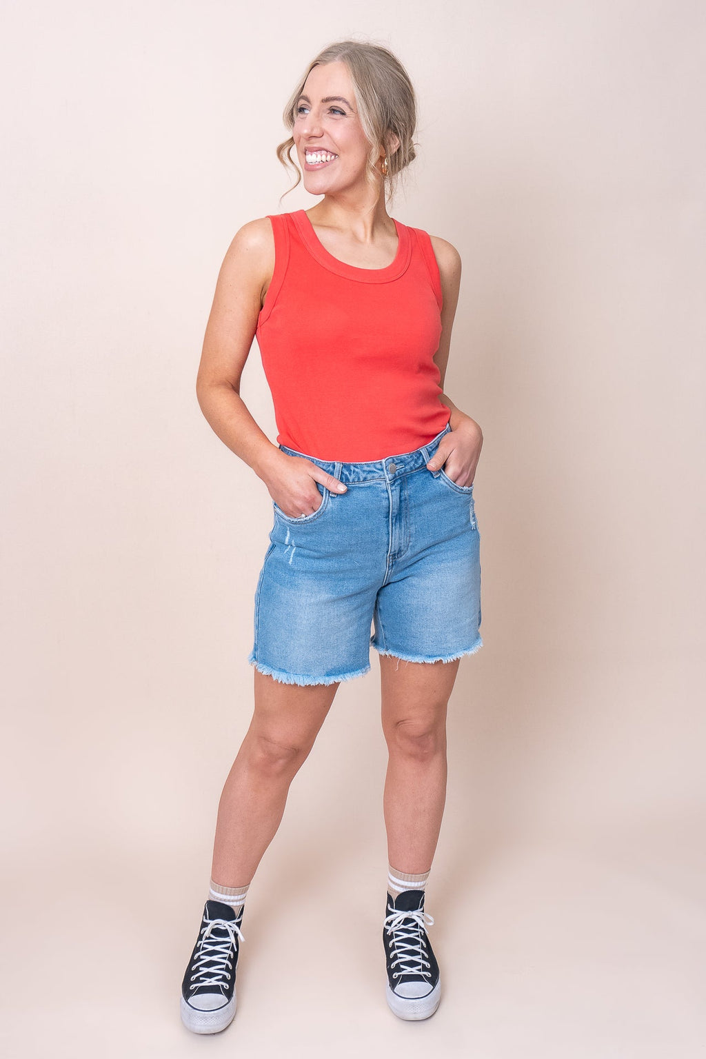 Millie Shorts in 90's Vintage Blue - Foxwood