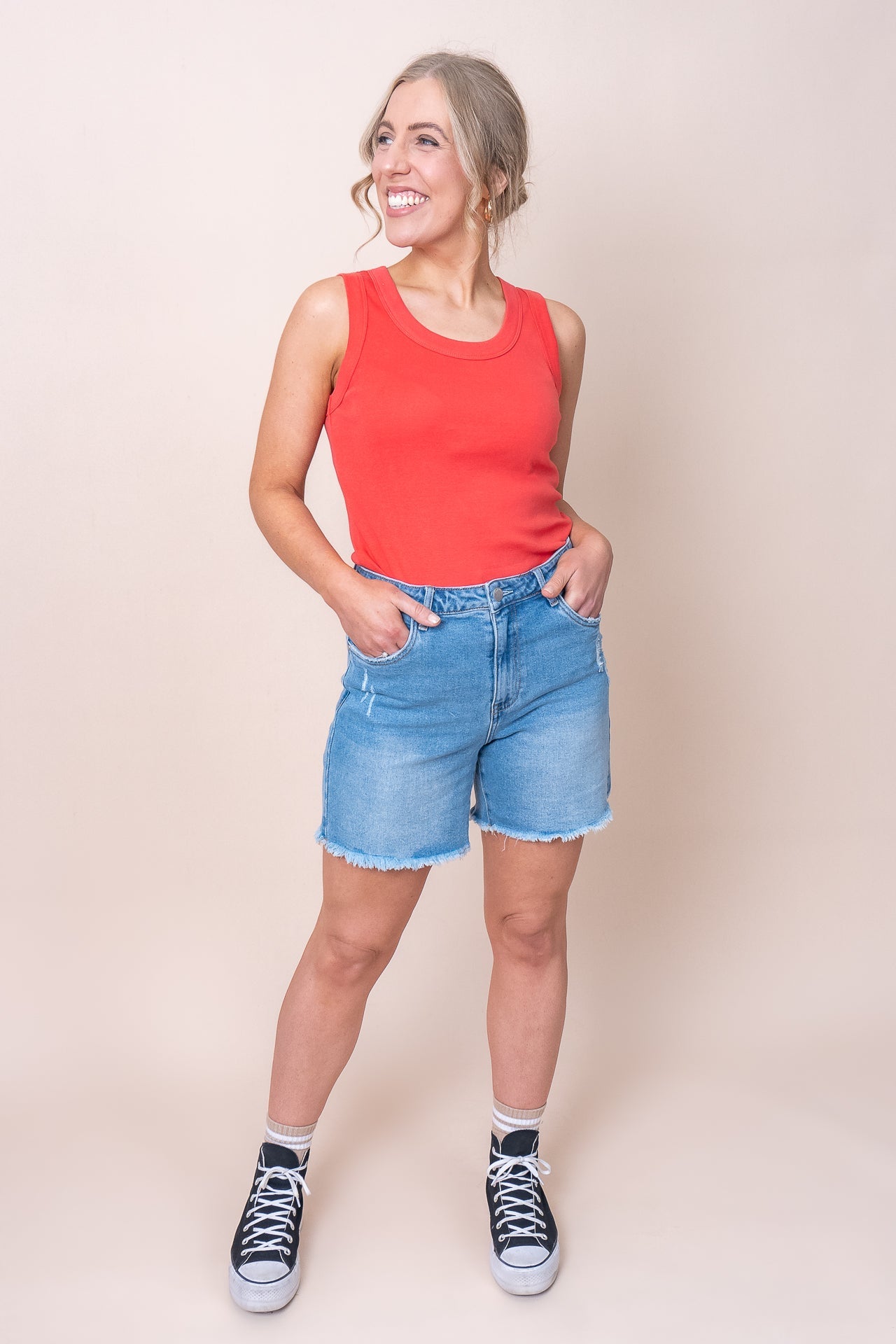 Millie Shorts in 90's Vintage Blue - Foxwood