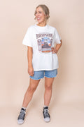 Sky Dance Oversized Tee in Vintage White - All About Eve
