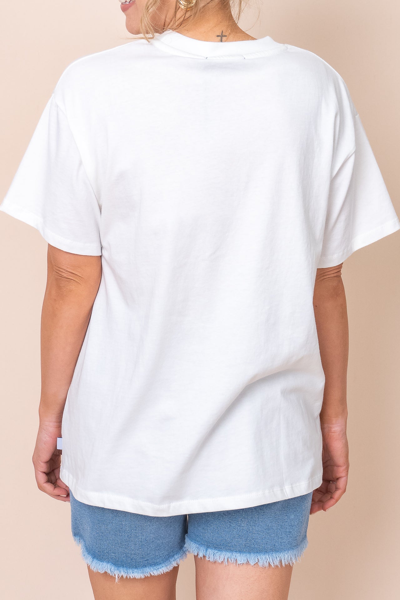 Sky Dance Oversized Tee in Vintage White - All About Eve