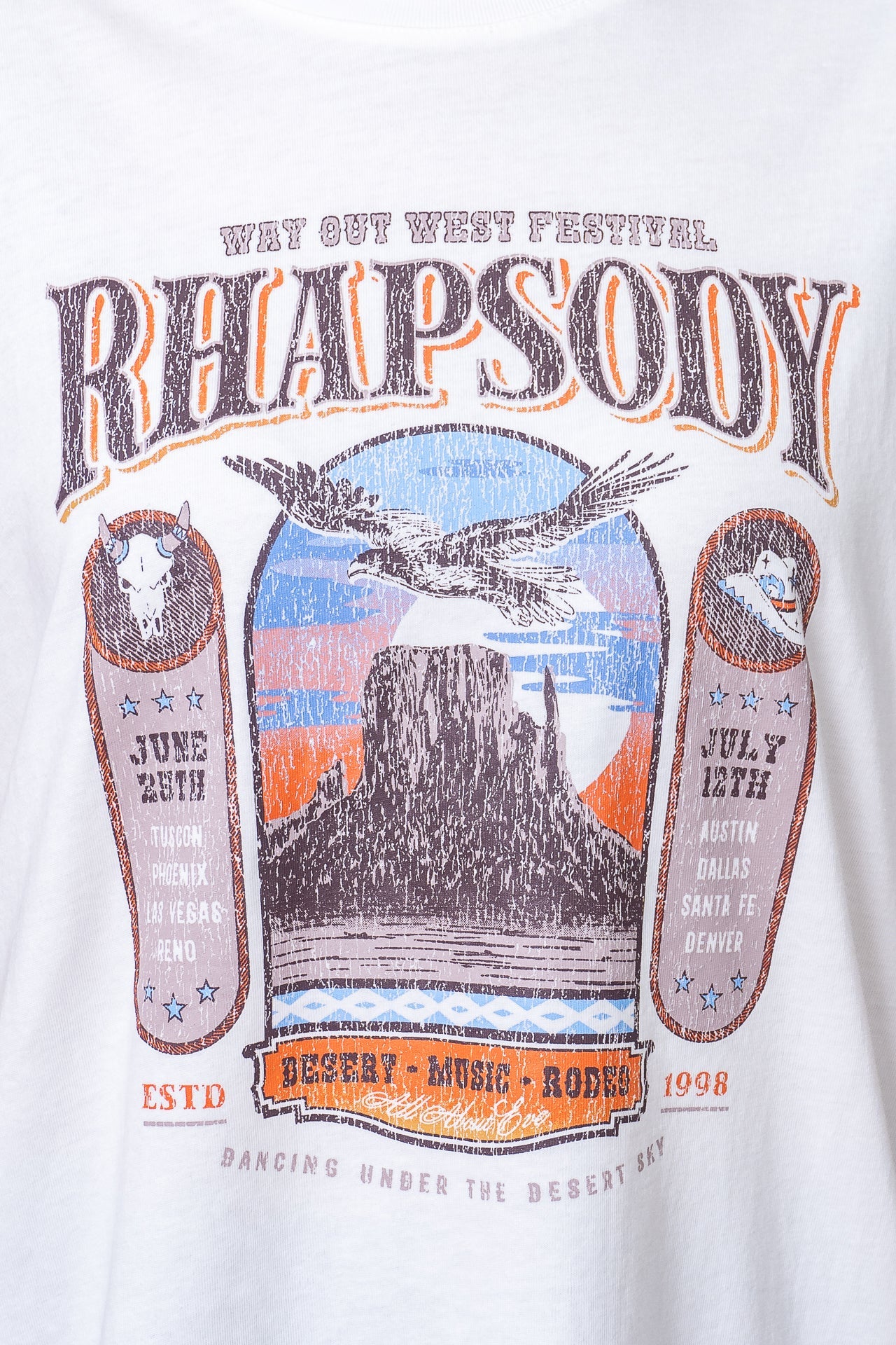 Sky Dance Oversized Tee in Vintage White - All About Eve
