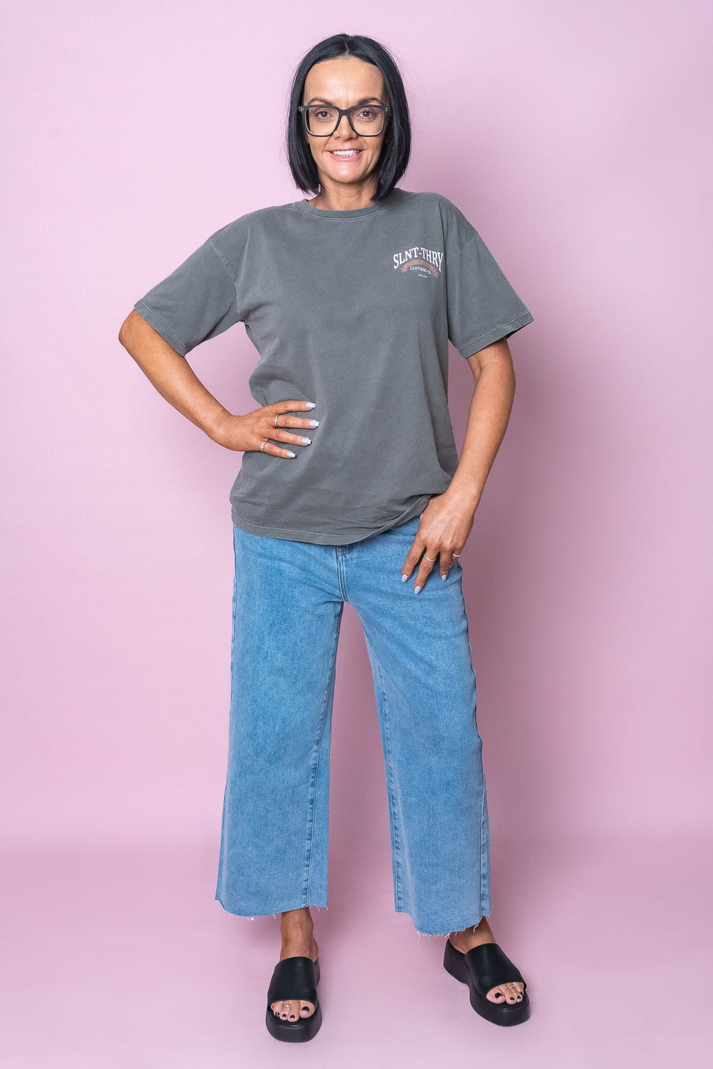 Charlie High Rise Wide Leg Heritage Jeans in Denim - All About Eve