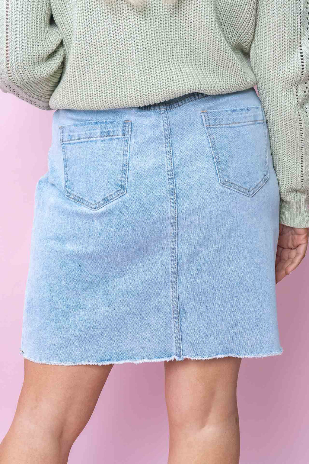 Belle Skirt in Light Denim - Foxwood